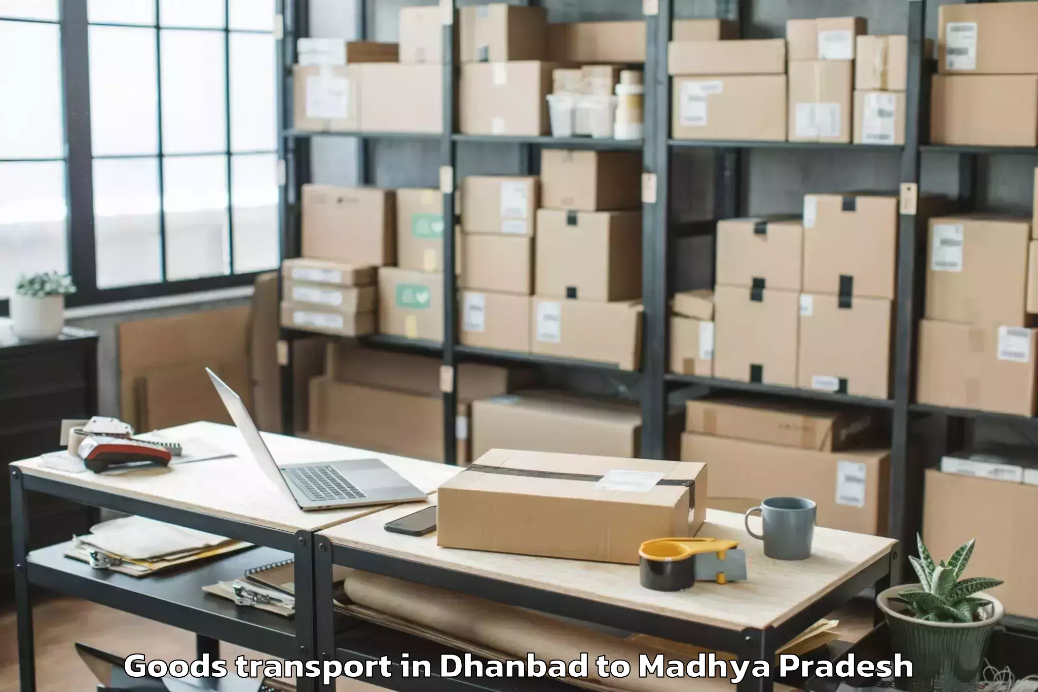 Top Dhanbad to Rampur Baghelan Goods Transport Available